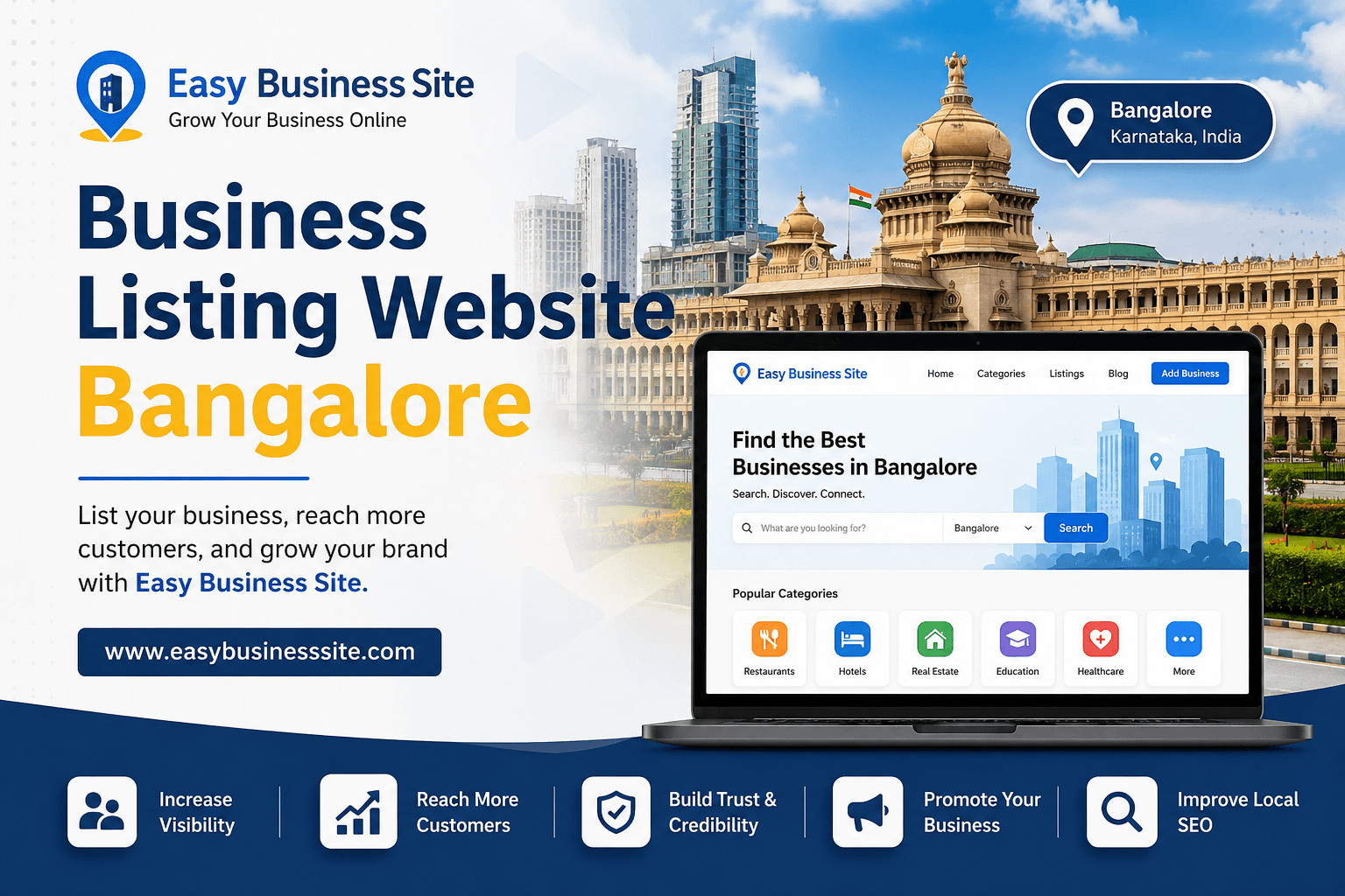 Business Listing Website Bangalore – Take Your Business Online with Easy Business Site
